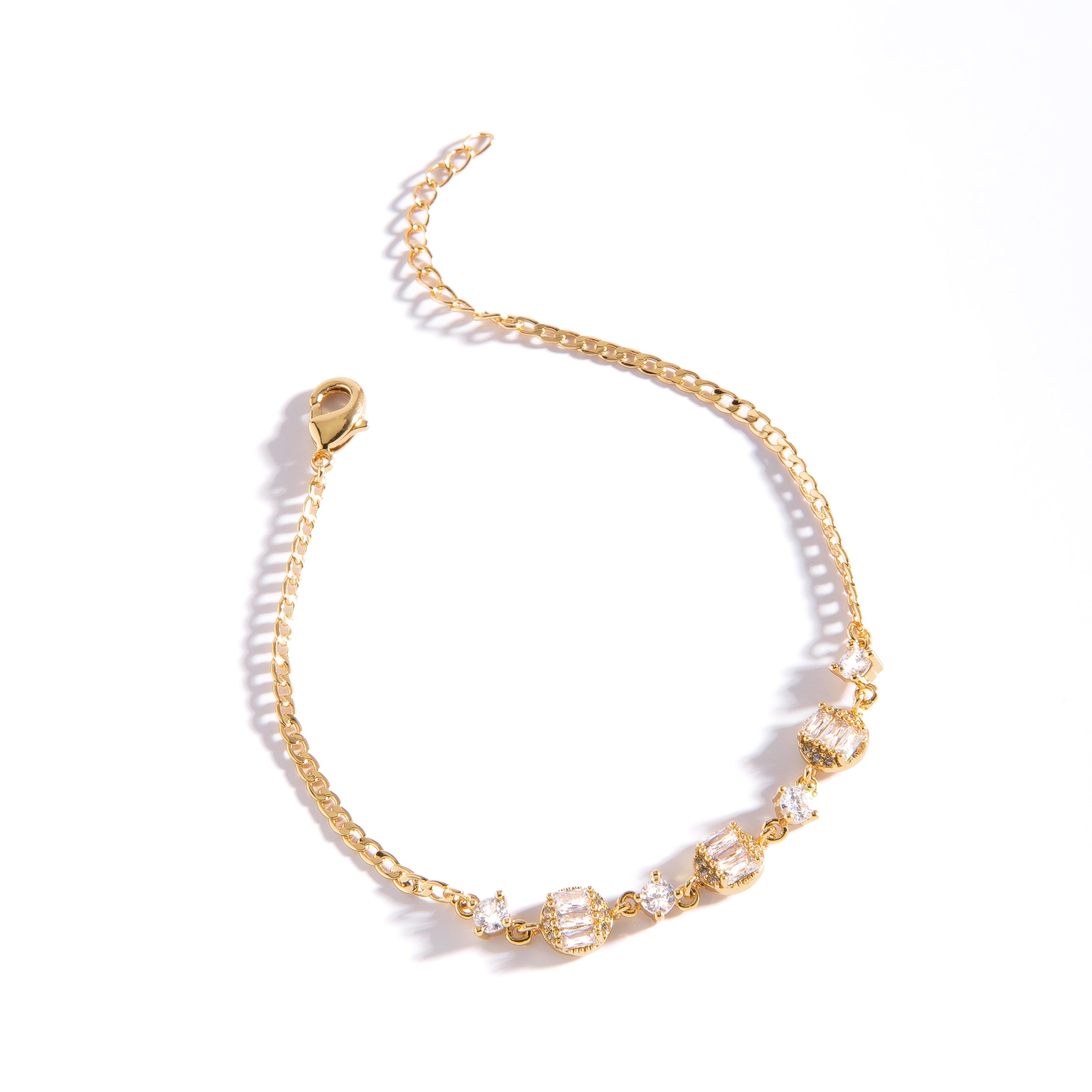 PULSERA PIEDRAS BAGUETTE Y CIRCONIAS