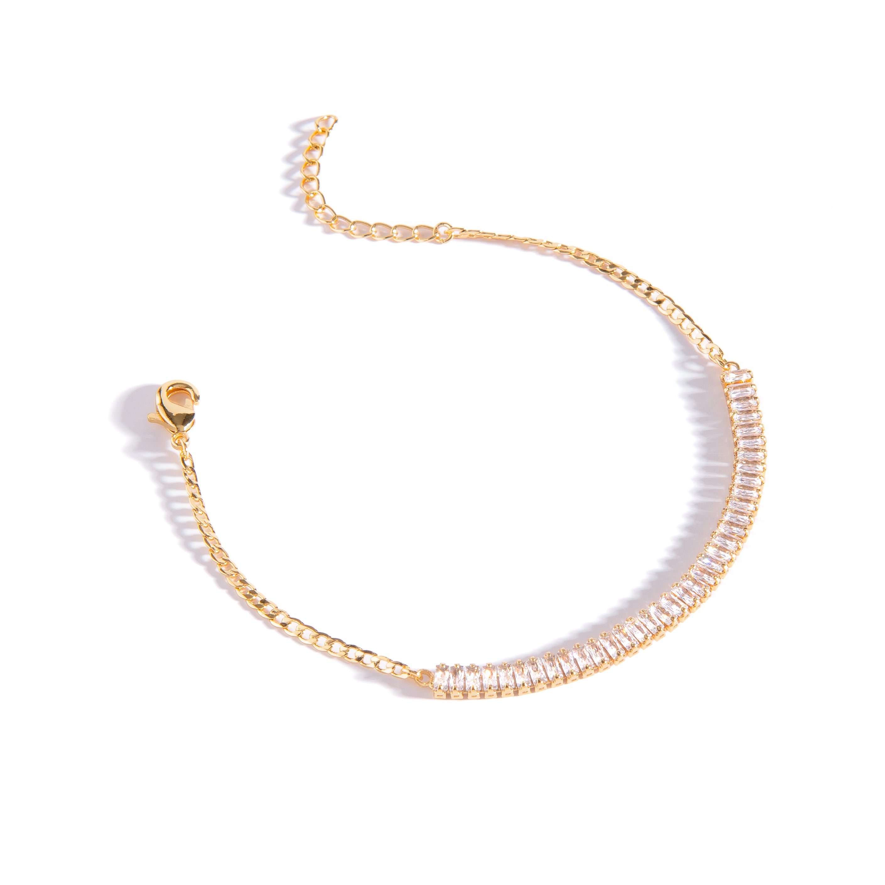 PULSERA CON PIEDRA BAGUETTE BRILLANTE