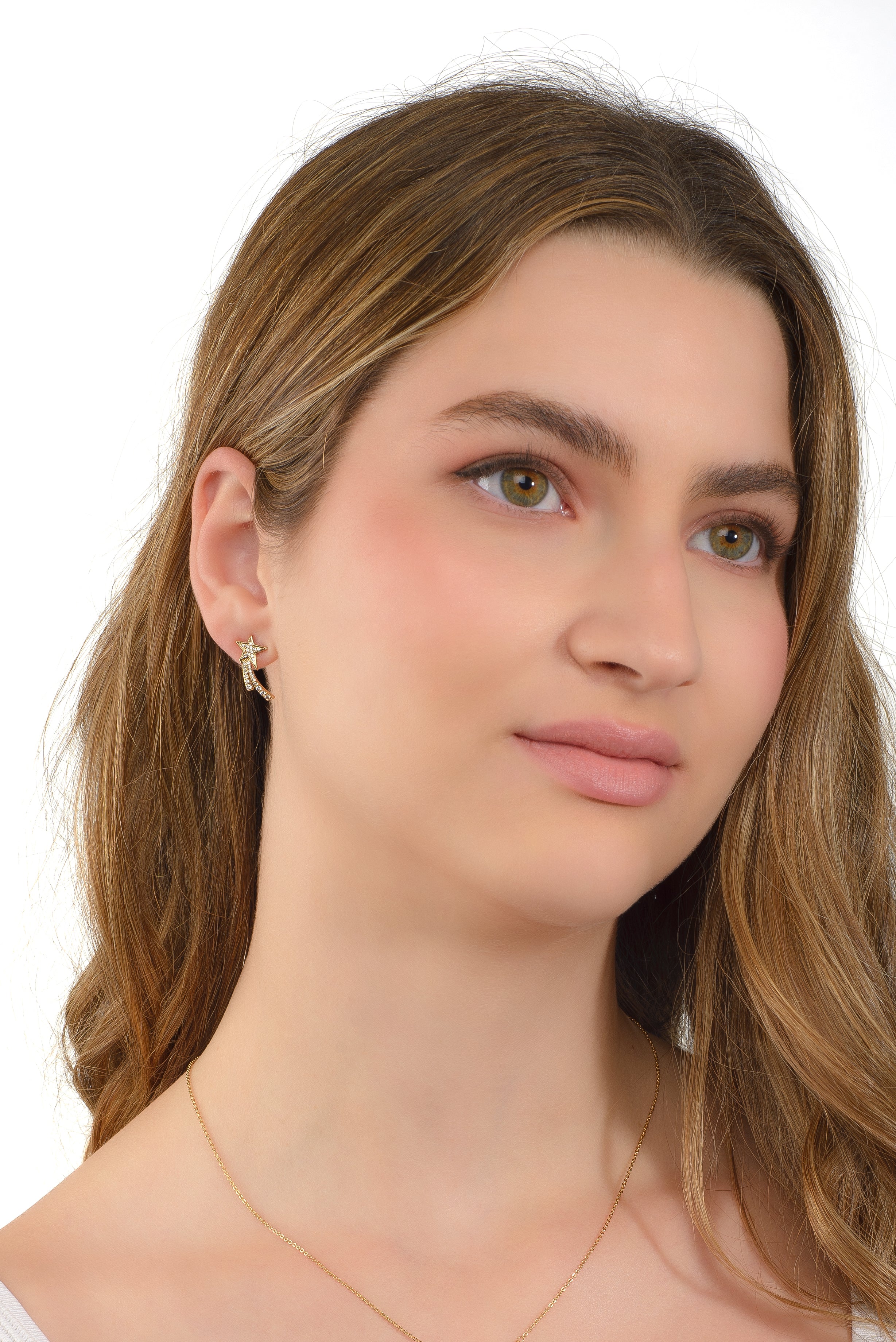 JUEGO DE COLLAR Y ARETES ESTRELLA FUGAZ