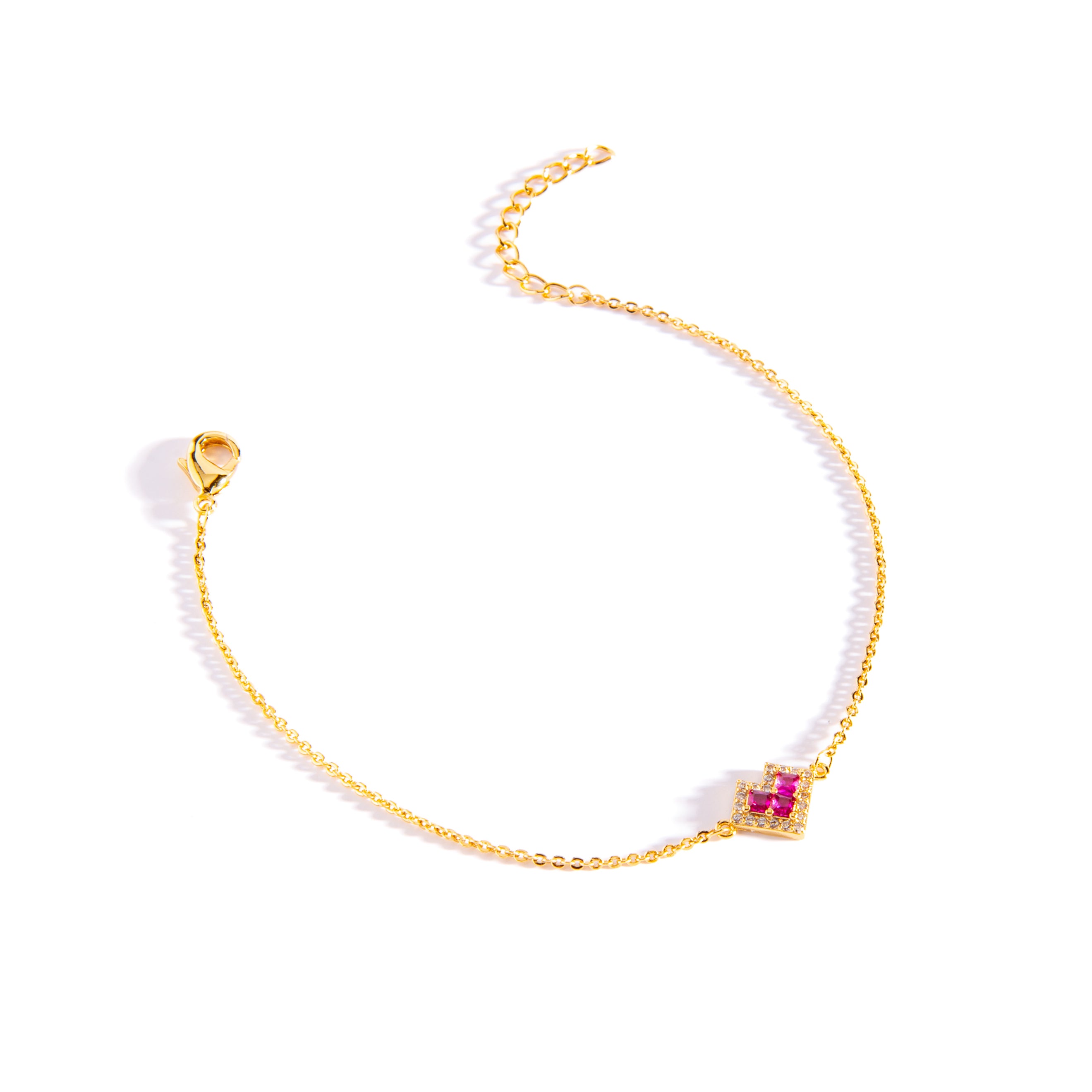 PULSERA CON DIJE DE CORAZON DE CIRCONIAS