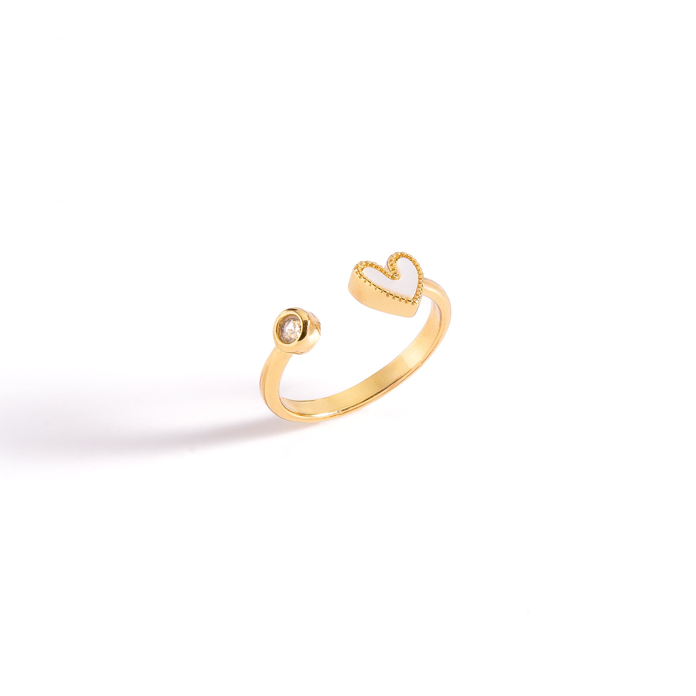ANILLO AJUSTABLE PIEDRA CORAZON