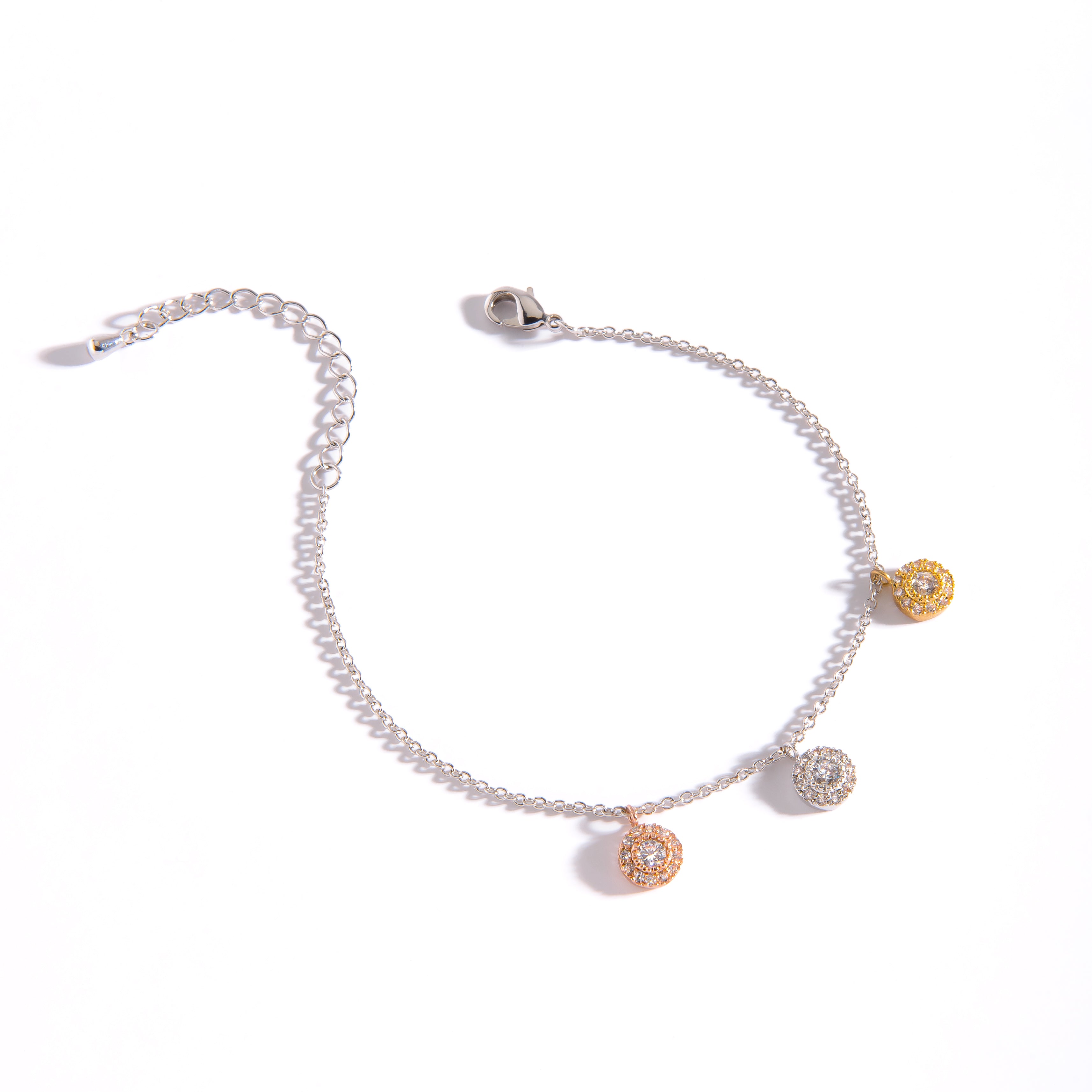PULSERA PIEDRAS TRIPLE DISCO